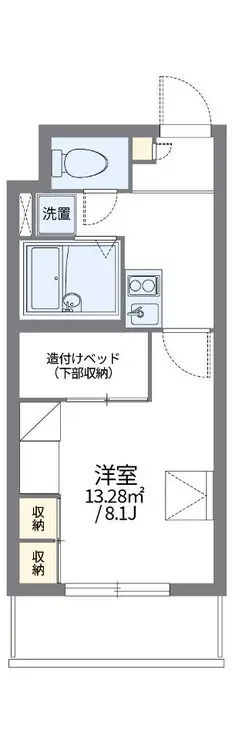 レオパレスパルコートB 2階階 間取り