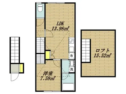 LYSSTIEN(1LDK/1階)の間取り写真