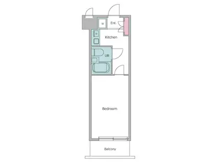 メゾンエクレーレ江古田(1K/4階)の間取り写真