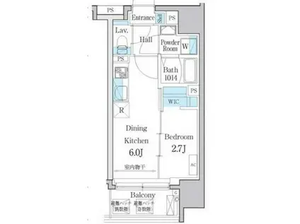 デュオメゾン文京白山(1DK/2階)の間取り写真