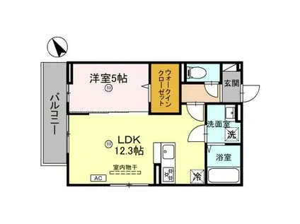 BRANSIA目川(1LDK/3階)の間取り写真