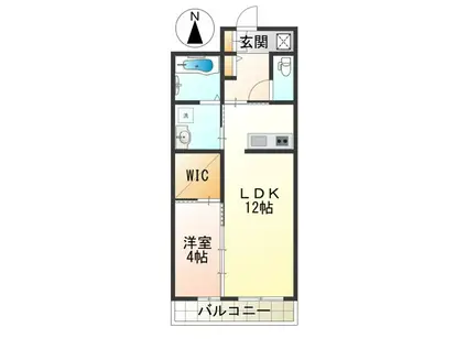ボルツIII(1LDK/3階)の間取り写真