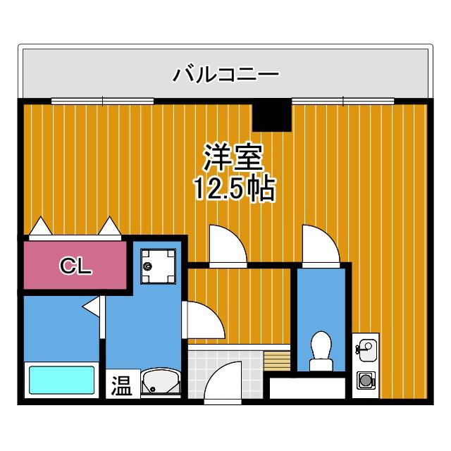GROW GOLD(ワンルーム/3階)の間取り写真