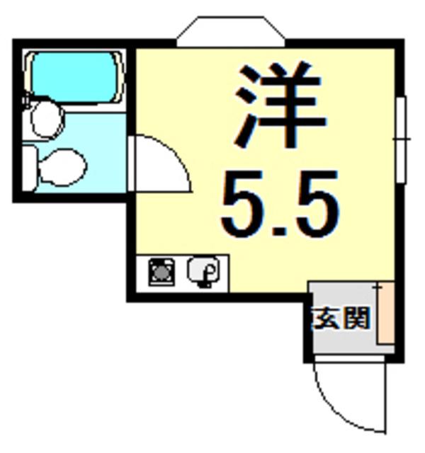 エレガンス今津駅前(ワンルーム/4階)の間取り写真