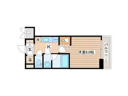 HF一番町レジデンス(1K/10階)の間取り写真