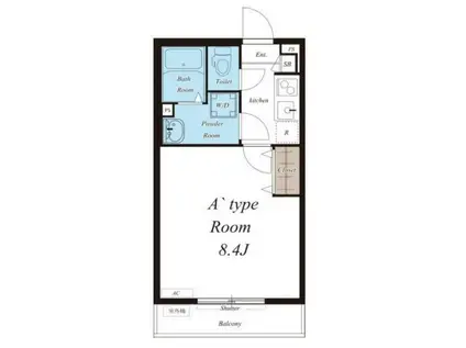 リブリ・TKレジデンス(1K/1階)の間取り写真