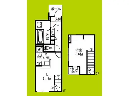 大阪市西成区花園南1丁目計画(1LDK/1階)の間取り写真