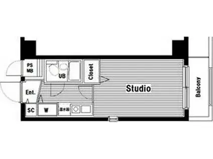 シティ東十条(1K/3階)の間取り写真