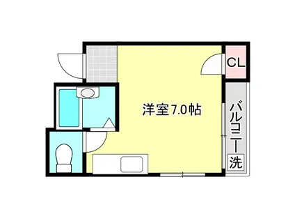 オリエントハイツ(ワンルーム/5階)の間取り写真