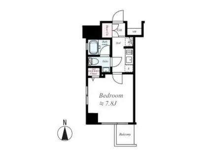 ディアレイシャス菊川(1K/10階)の間取り写真