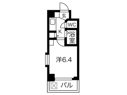 FR.IMP大阪三国(1K/6階)の間取り写真
