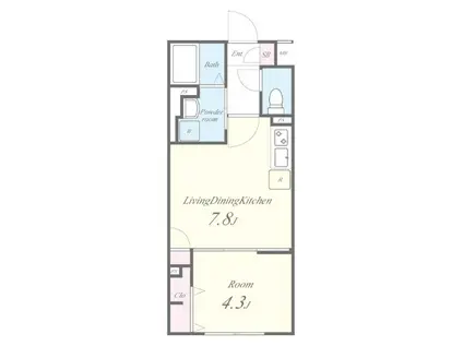 FLレジデンス新宿III(1DK/3階)の間取り写真