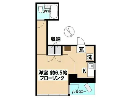 岡田ビル(ワンルーム/4階)の間取り写真