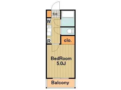 ハイツベルグラント(1K/1階)の間取り写真