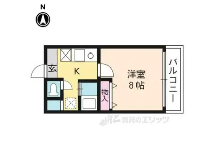 メゾンカルム(1K/3階)の間取り写真