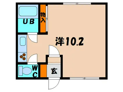 レジェンド北大前II(1K/1階)の間取り写真