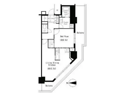 キャナルスクウェア豊洲(1LDK/7階)の間取り写真