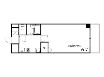 コスモハイツ(1K/2階)の間取り写真