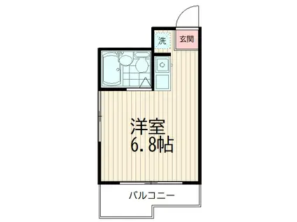 豊強ビル(ワンルーム/7階)の間取り写真