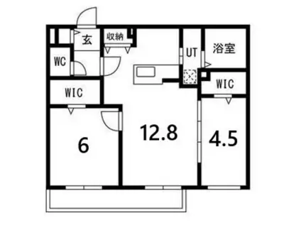 RITZ GRANDE 八軒(2LDK/2階)の間取り写真