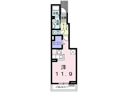COMFORT SIZUKA(ワンルーム/1階)の間取り写真