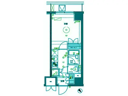 セジョリ田園調布(1K/2階)の間取り写真