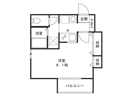 NICOてらす(1K/3階)の間取り写真
