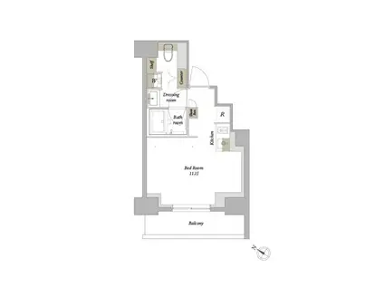 プライムメゾン西新宿(ワンルーム/9階)の間取り写真