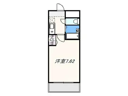 アンシャンテシントー(1K/2階)の間取り写真