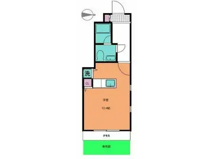 グランデフォルトゥーナ(ワンルーム/1階)の間取り写真