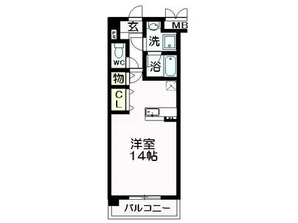 エミネンスコート(ワンルーム/2階)の間取り写真