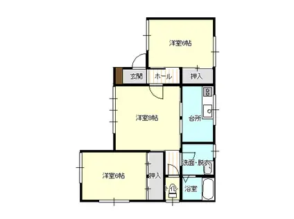 メゾンブルーム(3K/2階)の間取り写真