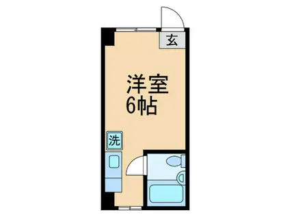 水上ビル(ワンルーム/2階)の間取り写真