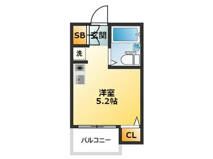 花水木ハウス(ワンルーム/2階)の間取り写真