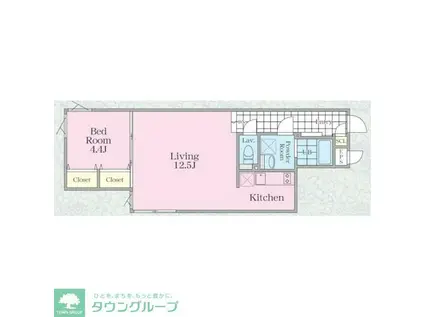 GRAN PASEO中野(1LDK/1階)の間取り写真