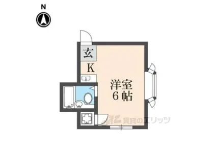 エレガント富士(ワンルーム/2階)の間取り写真