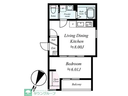 GRADUS狭山(1LDK/2階)の間取り写真
