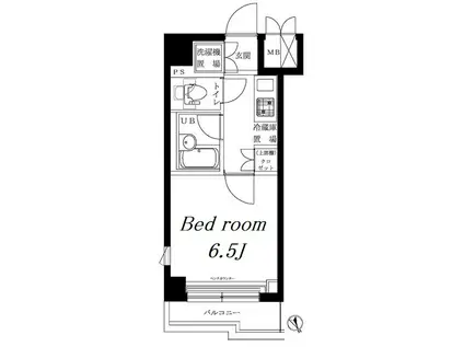 ルーブル大井町参番館(1K/2階)の間取り写真