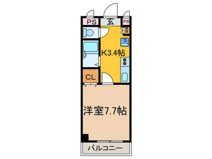 ジュネス小杉ビル(1K/2階)の間取り写真