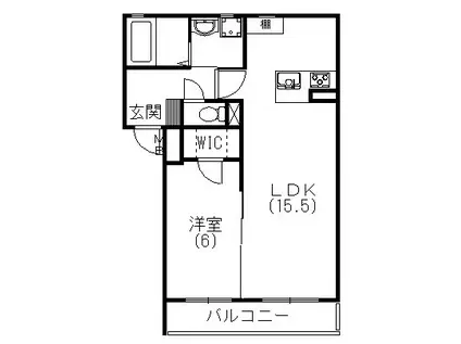 シャルム高塚(1LDK/1階)の間取り写真