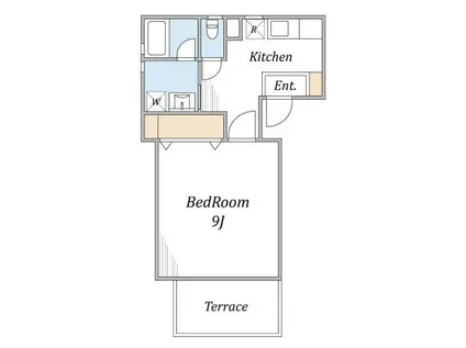 サンモール(1K/1階)の間取り写真