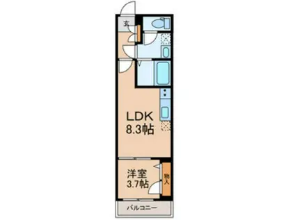 サティスビータ(1LDK/2階)の間取り写真