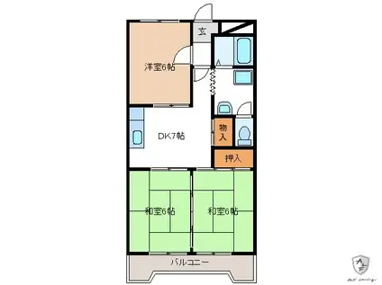 メゾン・ド・タグチ(3DK/2階)の間取り写真