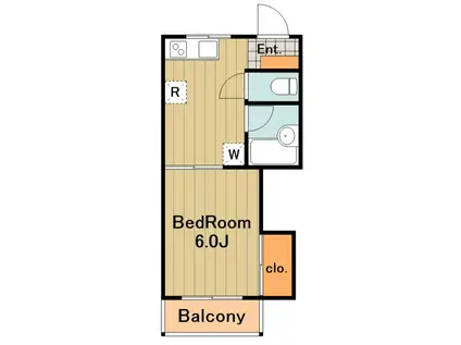 キャビン23(1K/3階)の間取り写真