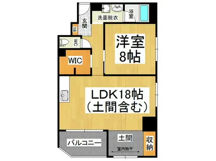 マンションパビヨン72(1LDK/2階)の間取り写真