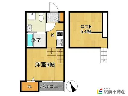 MASON DE CHARMANT(1K/2階)の間取り写真