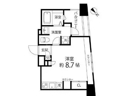 レニール本駒込(1K/4階)の間取り写真