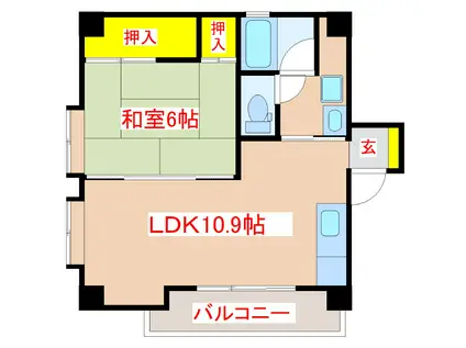 I BUILDING(1LDK/3階)の間取り写真