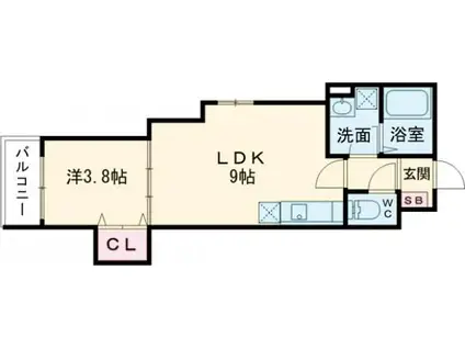 D PORTA BLOOM(1LDK/2階)の間取り写真