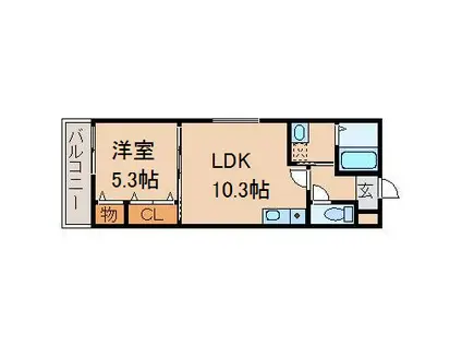 フジパレス黒田VI番館(1LDK/3階)の間取り写真